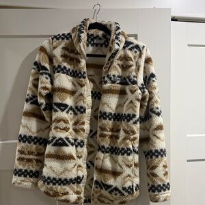 Columbia Women's West Bend Full Zip Fleece Jacket Chalk Checkered Peak